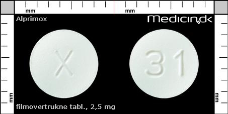 filmovertrukne tabletter 2,5 mg 